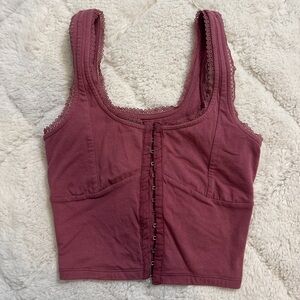 Lace bustier tank top